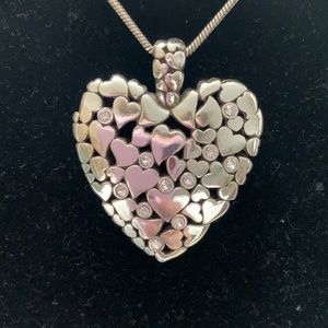 Brighton retired pebble heart necklace